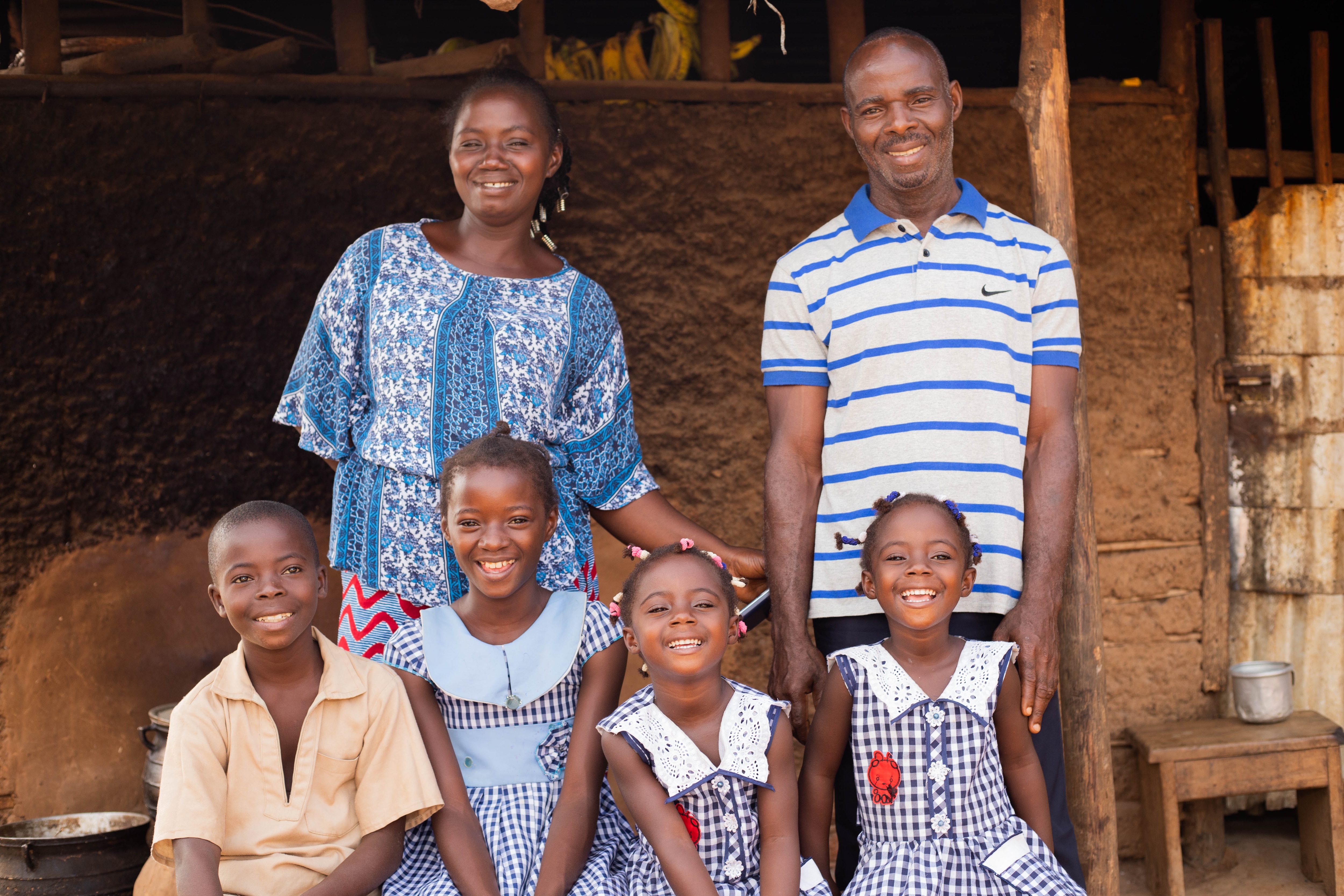 cocoa farmers family photo